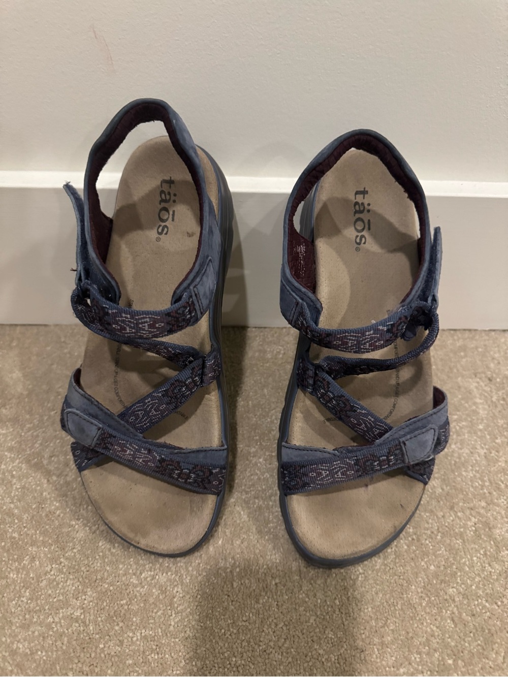 Taos Zen Women's Navy Blue Strappy Comfort Sandals